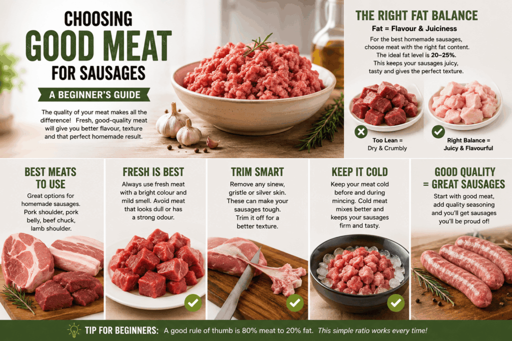 Choosing good meat for sausages - a beginner's guide